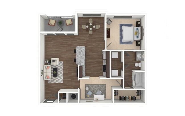 1 Bed/1 Bath 4114 floor plan